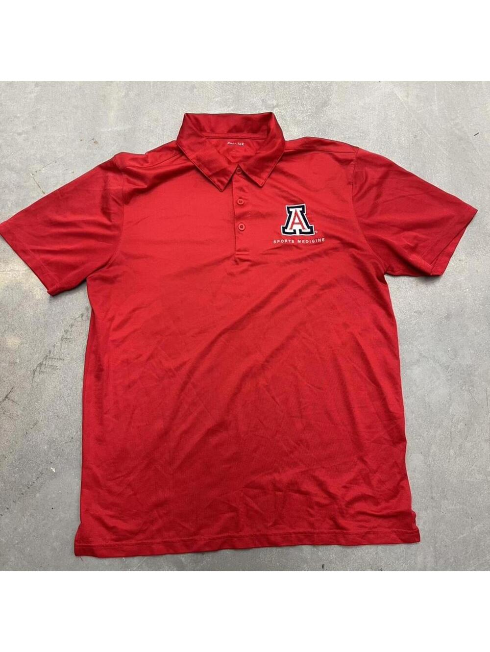 Arizona Wildcats Sports Medicine Polo Red Dri Tek Shirt Mens XL